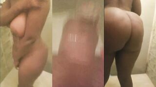 Big Bouncy African Ass Fucked in Shower