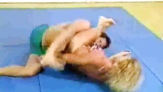 mixed wrestling with a strong fbb- YouTube