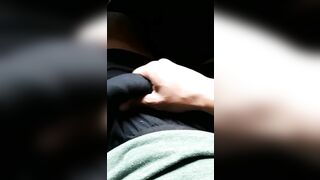 Male solo Stroking my big black cock