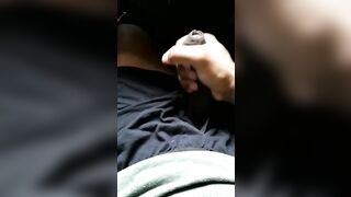 Male solo Stroking my big black cock