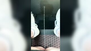 Pissing against my car seat