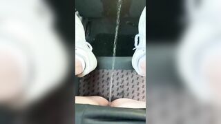 Pissing against my car seat