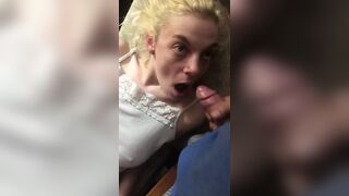 Playing with her pussy with a dick in her mouth