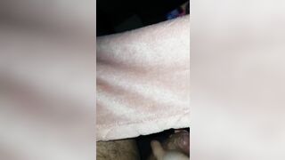 Step mom risky handjob under blanket make step son cum on his pants