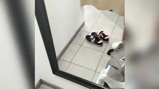 UNDRESSING ROOM - Riscky masturbation over mirror