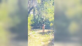 Nude walk in the jungle