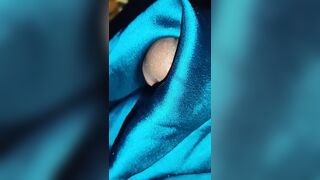 Handjob with blue satin silky salwar of nurse (45)