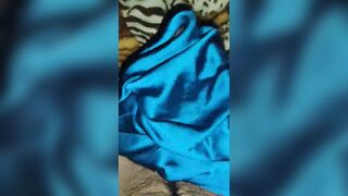 Handjob with blue satin silky salwar of nurse (45)