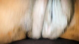 Close up creamy pussy humping chair to orgasm.