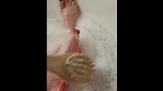 Beautiful Feet Get a Massage and Scrub