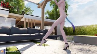 Sexy Nude Neko Mia Shake it Blender MMD 1514