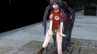 KANTAI COLLECTION KAMIKAZE HENTAI MMD 3D TORN COTHES DANCE KANCOLLE BLUE HAIR COLOR EDIT SMIXIX