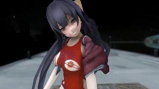 KANTAI COLLECTION KAMIKAZE HENTAI MMD 3D TORN COTHES DANCE KANCOLLE BLUE HAIR COLOR EDIT SMIXIX