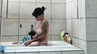 BRATTY STEPSIS TAKING A BATH AND PLAYING