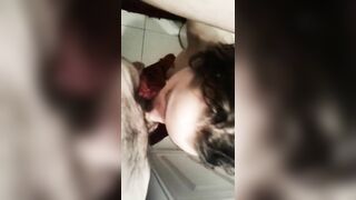 Cute tweaker chick tops me off in the shower!