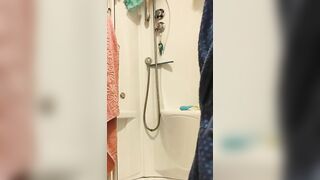 Showering before a night of sex