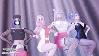 MMD G Reyish - KKILI KKILI Sexy Kpop Hot Dance Ahri Kaisa Seraphine KDA League of Legends