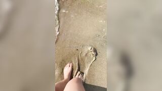 Public Beach Feet Worship Foot Scrub Leaks