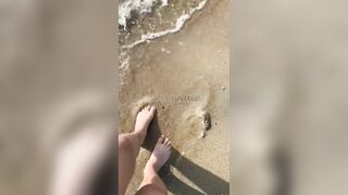 Public Beach Feet Worship Foot Scrub Leaks