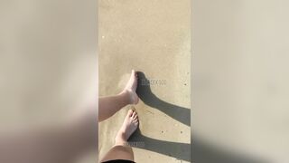 Public Beach Feet Worship Foot Scrub Leaks