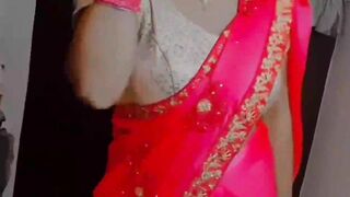 Red Saree beautiful Sexy Bhabhi Ko Ghar me pela