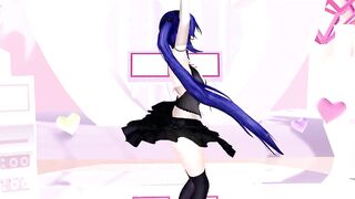 No me importa, Kagura Suzu - VTuber mmd Undress blue hair color edit smixix