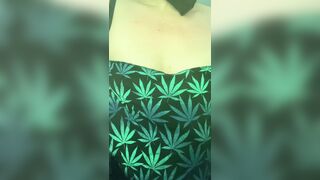 Canna Titties Smoke break and Cloths pin training my tits