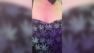 Canna Titties Smoke break and Cloths pin training my tits