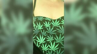 Canna Titties Smoke break and Cloths pin training my tits