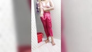 sexy girls is bathing in the bathroom. Hot girls is masturbating.  erotic girl is pissing boobs. Horny girl is showing h