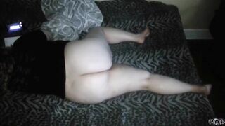 BBW Pawg Doing Homework Naked on my Bed