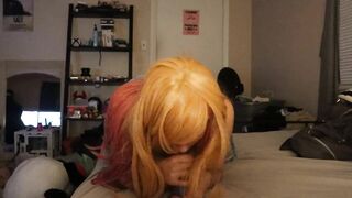 Hot blonde Marin Kitagawa cosplayer sucks your cock POV