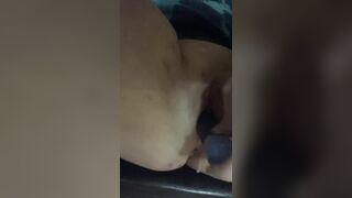 18 year old slut fucks her pussy with dildo