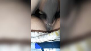 Hot close up missionary throbbing creampie