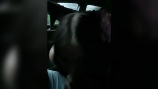 Hot goth girlfriend Bella sucks daddys dick while he drives short