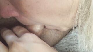 Sexy blonde HiddenStarrr loves a deep throat blowjob