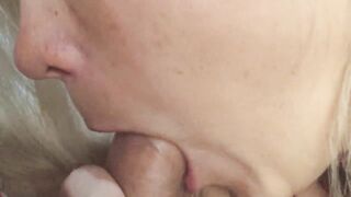 Sexy blonde HiddenStarrr loves a deep throat blowjob