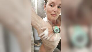 Sexy soapy shower fun with Mistress Wriggler