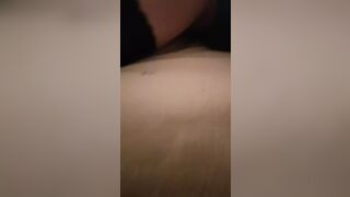 Hot moaning amateur girlfriend bound on the bed with gaping asshole and a big vibrator in her pussy makes her cum