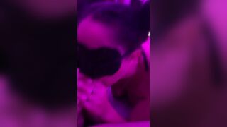 Blindfolded beauty sucks dick sloppy with princess laya buns nice ass