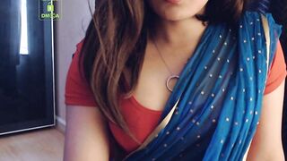 Cammodel BadGirlLHR in Saree