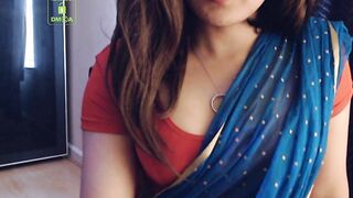 Cammodel BadGirlLHR in Saree