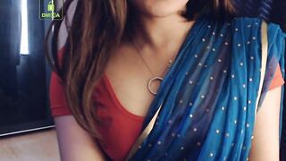 Cammodel BadGirlLHR in Saree