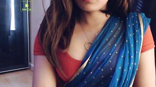 Cammodel BadGirlLHR in Saree