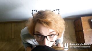 Cosplay Neko Teen Deepthroat And Facialized