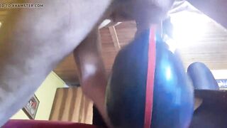 Amateur Laura on Heels 2021. Sloppy blowjob, hooded and masked