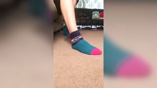 Colorful Winter Socks and Silver Toes