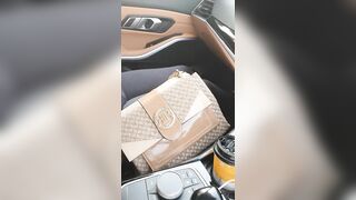 Step mom risky public fuck in the car with step son