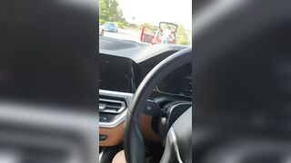 Step mom risky public fuck in the car with step son