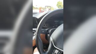 Step mom risky public fuck in the car with step son